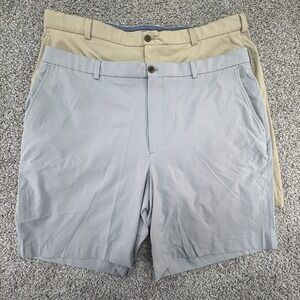 Lot‎ of 2 BROOKS BROTHERS Short Tech Golf Shorts Mens 42 Beige Gray Performance